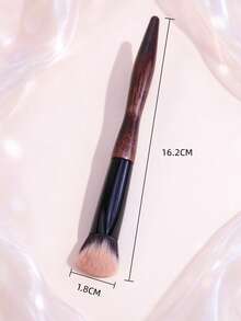 1pc Wooden Handle Triangle Sloped Concealer Brush, Contour Brush, Blush Brush, Multi-Function Makeup Brush, Portable Beauty Tool For Beginners - Multicolor - View 6
