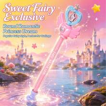 1PC Fairy Wand Water Gun - Princess Magic Water Play Wand - Children's Pull-Up Spiral Water Toy - Pool Game - Water Park - Interactive Game - Holiday Game - Festival Gift - Multicolor - View 7