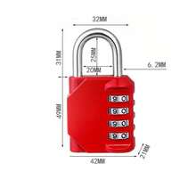 Heavy Duty Metal Padlock 4-Digit Combination Lock - Anti-Theft Lock, Suitable For Home, Gym, Locker, Luggage, Boat And Cabinet - Easy To Use Key Lock (Padlock Only) - Multicolor - View 12