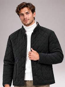 CZRLHYT Men's Corduroy Jacket With Warm Lining, Fashionable And Warm, Suitable For Autumn/Winter Casual, Sports And Outdoor Wear - Black - View 3