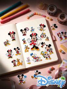 50PCS/150PCS Disney Stitch Mickey Mouse Stickers, PVC Waterproof Cute Cartoon Decals, Self-Adhesive Colorful Stickers For Phone Case Laptop Notebook, School Office Supplies, Scrapbook, Planner, Journal, DIY Crafts, Party Decor, Gift Sealing - Multicolor - View 4