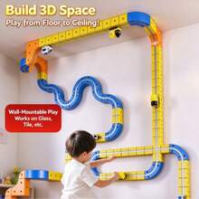 1pc-Electric Magic Track Set, 3D Creative Building Rails With High-Speed Cars, STEM Construction Toy For Kids, Colorful Interlocking Educational Gift For Boys & Girls - Multicolor - View 4