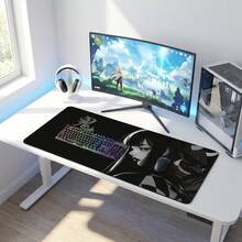 1pc Japanese Oni Mask Girl Control Mouse Pad XXL Mouse Pad Electronic Sports Keyboard Pad Gaming Equipment Accessory Mouse Pad - View 1