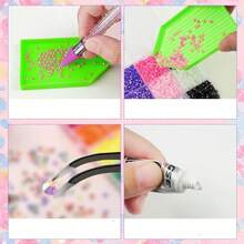 Colors Flat Back Rhinestone Set, Multicolor Handmade Gemstone Kit With Pickup Pen And Tweezers, Suitable For DIY, Clothing, Shoes, Sparkling Jewelry, Colorful Mixed Palette - A - View 9