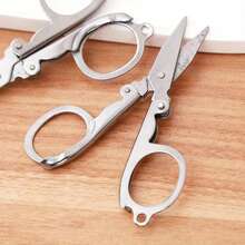 3 piezas/Set Tijeras plegables mini surtidas al azar, esencial de viaje, con llavero - Tijeras plegables - Ver 3