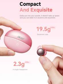Acer OHR799 Wireless Bluetooth Earbuds: Compact Size, Comfortable Fit, Active Noise Cancellation, Touch Control, Portable Charging Case, Designed For Women. Compatible With IOS And Android. - View 6