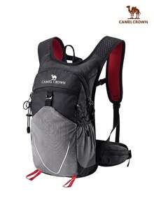 CAMEL CROWN Mochila deportiva casual, mochila para ciclismo, senderismo, escalada al aire libre, mochila de viaje ligera - Negro - Ver 2