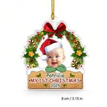Personalized Baby Photo Christmas Ornament, Custom Name Face Cutout Hanging Decoration, First Christmas Keepsake, Holiday Tree Decor, Custom Picture Gift For Parents And Family, Baby Christmas Memory, Festive Holiday Keepsake, Custom Photo Ornament - Multicolor - View 12