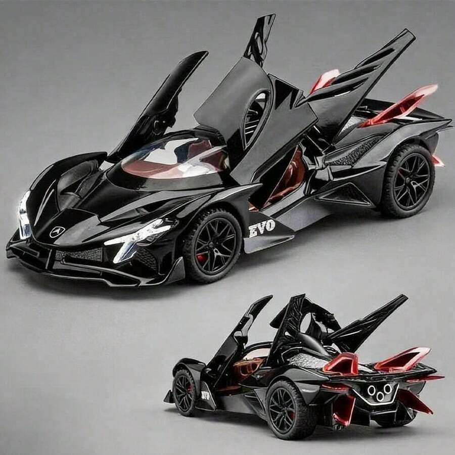 2026 New Tech-Inspired Supercar - Level Supercar, Alloy Simulated Body - Scissor Doors - Comes With Display Base, Suitable For Car Enthusiasts Collection, Room Desk Decor, Living Room Decor, Gift Giving - Multicolor - View 1