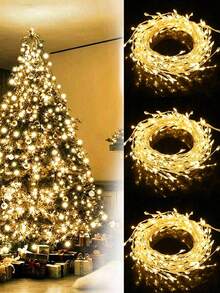 Christmas Fairy String Lights, Warm White Fireworks/Starlight Firefly Lights; Suitable For Christmas Tree Decoration, DIY Wreaths, Weddings And Indoor/Outdoor Holiday Decor - Multicolor - View 7
