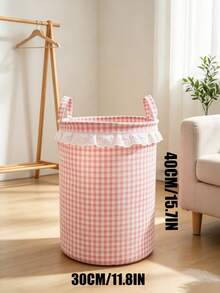 1pc Large Capacity Collapsible Laundry Basket, Sturdy Handle Design, Extra Large Portable Storage Bin, Modern Style Laundry Room, Bathroom, Bedroom Organizer Storage Basket, Multi-Functional Home Storage Basket - Multicolor - View 10
