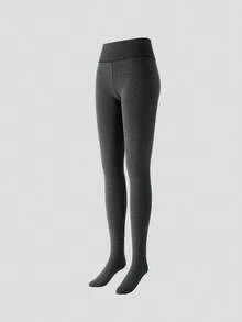 Beneunder Women's High-Stretch Expandable Tights (Light Fleece) HE025 - Dark Heather Grey - View 8