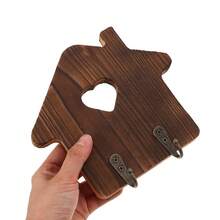 Wooden Key Holder With 2 Hooks, Wall MountedOrganizer Rack | Entryway,Front Door, Hallway, OfficeUse, Metal Hook Details,Decorative Touch, SturdySpace-Saving Design - View 4