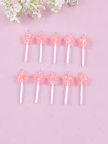 10pcs/set Resin Pendant With Five-pointed Star & Lollipop Shaped Diy Jewelry - Multicolor - View 9