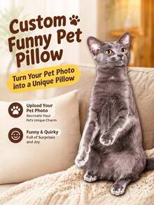 Bantal Foto Kustom Buatan Sendiri, Cocok untuk Sofa, Kamar Tidur, Dekorasi Rumah, Kenangan Pasangan, Orang Tua, Hewan Peliharaan, Hadiah Mainan Unik dan Menyenangkan, Hadiah Ulang Tahun Kreatif, Dekorasi Ruangan Estetik - Unggah gambar untuk menyesuaikan bantal - View 5