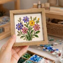 8PCS DIY Acrylic Mosaic Art Kit, Garden Theme Seaglass Craft Set - Multicolor - View 3