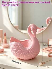1/2/3pcs Swan Shaped Jewelry Tray, Matte White Resin Decorative Dish, Elegant Desktop Organizer For Rings, Earrings, Necklaces - Multicolor - View 8