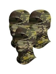 1/2/3pcs Camouflage Balaclava Ski Mask Unisex, UV Protection, Suitable For Military Tactical, Cycling, Hunting, Snowboarding - A - View 16