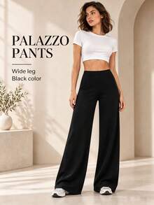 1pc Women's Fashion Sports Pants, High Waist Slim Fit, Flattering, Loose Versatile, Suitable For Fitness, Commuting, Gym, Yoga And Daily Wear - Multicolor - View 3