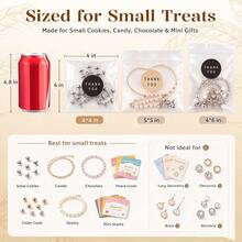100pcs Transparent Baking Bags, Multiple Sizes, Clear Self-Sealing Cellophane Bags, Reusable Plastic Bags, Suitable For Party Gifts And More - Multicolor - View 5
