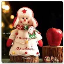 1PC 3D Christmas Doll Decorative Candy Apple Bag, Santa Claus, Snowman And Reindeer Pattern, Christmas Party Gift Packaging, Holiday Storage Bag, Gift Packaging Storage - Multicolor - View 6