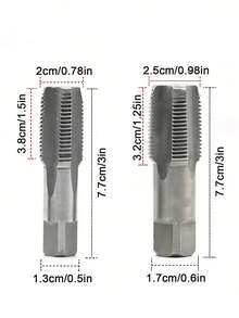 مجموعة أدوات قطع الخيوط BSP 1/2" & 3/4" من الصلب عالي الصلابة، أداة قطع خيوط الأنابيب اليدوية بمعيار بريطاني، أداة يدوية لصنع خيوط الأنابيب لإصلاح السباكة المنزلية وأنابيب المياه - A - مشاهدة 2