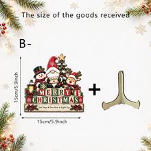 Christmas Santa Claus Snowman Reindeer Wooden Figurines Christmas Desktop Atmosphere Decoration Gift - 1PC - View 7