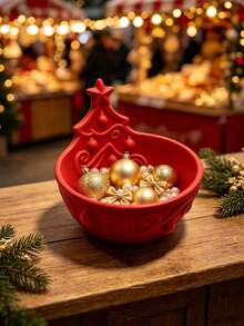 3D Printed Christmas Tree Shaped Jewelry Storage Bowl, 3D Embossed Pattern, Multiple Colors Available. Vanity Storage For Rings, Earrings, Necklaces, Christmas Atmosphere Desktop Decor, Creative Holiday Gift. - Multicolor - View 15