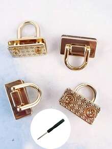 Fashion Metal Side Pocket Hook With D-Ring, Elegant Handbag Shoulder Strap Connector, Insertable Hardware Accessory With Screws, Suitable For Handbags And Travel Decoration, Wallet Making Materials, Wallet Making, DIY Wallet Making, Suitable For Fashion Enthusiasts, Pragmatists, DIY Enthusiasts, Unisex - A - View 14