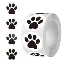 500pcs/Roll Cat Paw Decorative Stickers, Inspirational Stickers, Happy Smiling Face Handmade Sealing Stickers, Gift Self-Adhesive Sealing Stickers - L - View 5