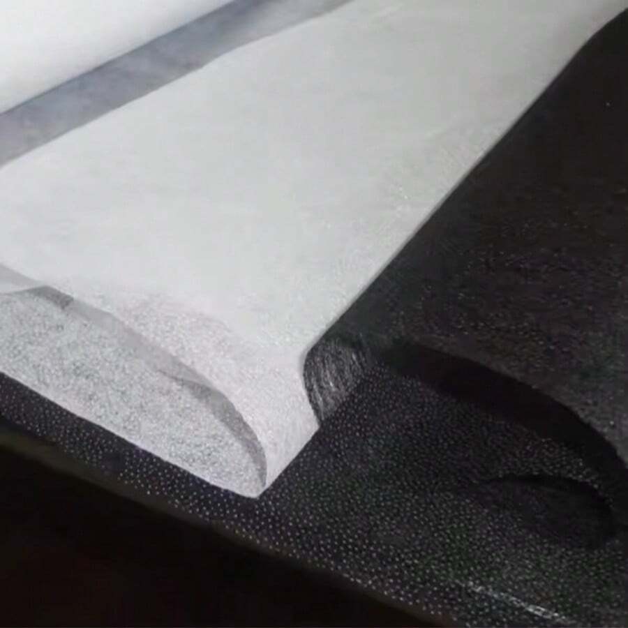1m*2yd Black Non-woven Fusible Interfacing Fabric Sewing Accessories, Polyester Lightweight Interfacing Lining For Diy Craft - Black - View 1
