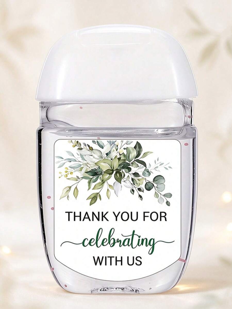 Custom No-Rinse Hand Sanitizer Bottle Labels, Personalized Wedding Favor Hand Sanitizer Labels, Suitable For Engagement, Bridal Shower, Bachelorette Party, Bachelor Party, Universal Labels, Suitable For Business, Daily Life, Coming Of Age, Birthday, Holiday Party And Other Occasions, Suitable For Party Favors, Stickers Only (Hand Sanitizer Not Included) - Multicolor - View 1