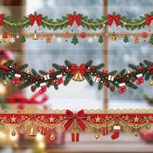 1pc Retro Story Christmas Series Washi Tape, Christmas Theme Bunting Collage DIY Background Decorative Stickers - Multicolor - View 9