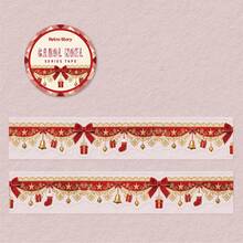 1pc Retro Story Christmas Series Washi Tape, Christmas Theme Bunting Collage DIY Background Decorative Stickers - Multicolor - View 16