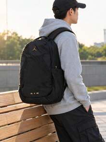 Nike Unisex Lightweight Outdoor Backpack For Daily Casual, Student, Commute, Laptop Backpack JD2643016AD-001 - Black/Gold - View 2