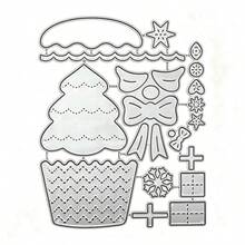 Christmas Cupcake Metal Cutting Dies, Suitable For DIY Scrapbooking Decoration Craft Die Cutting Embossing Card Making Template Scrapbook And Craft Photo Album Decoration Embossing - LG26-8479 - View 2