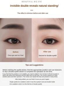 1 Roll Lace Double Eyelid Tape, Invisible Long-Lasting Shaping, Fairy Eye Stickers, Suitable For Makeup - Multicolor - View 4