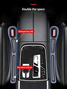 1 Pair Car Seat Gap Filler Storage Box, Front Driver And Passenger Seat Gap Filler, Anti-Leak Anti-Drop, Car Interior Storage Organizer, Universal Fit For All Car Models, Storage Bag, Car Interior Decoration - Multicolor - View 9