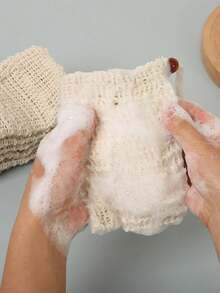 10/5/1pc Kantong Sabun Sisal Alami, Jaring Penyimpanan Sabun Gantung yang Dapat Digunakan Kembali, Penggunaan Ganda di Rumah & Perjalanan, Aksesori Mandi Pengelupas Lembut, Mencegah Pemborosan Sabun, Desain Tali Serut Tahan Lama untuk Memudahkan Penggantungan dan Pengeringan - Krem - View 10