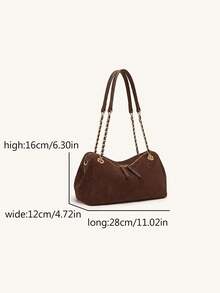 Women's New Vintage Underarm Bag, Commuter Versatile Casual Shoulder Crossbody Bag - Dark Brown - View 2