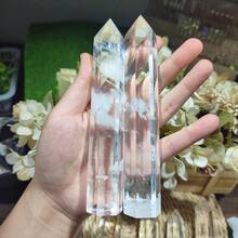 CrystalHola 1pc Synthetic White Melted Quartz Column-An Ideal Piece For Interior Decor, A Perfect Gift For Friends And Family For Christmas, Halloween - Multicolor - View 3