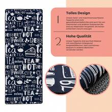 Chilai Home Washable Kitchen Rug, Non Slip Runner Rug, Modern Kitchen Carpet, Soft Runner Rug Kithcen, Made In Türkiye, Kitchen Runner Rug - White - View 3