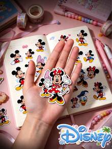 50PCS/150PCS Disney Stitch Mickey Mouse Stickers, PVC Waterproof Cute Cartoon Decals, Self-Adhesive Colorful Stickers For Phone Case Laptop Notebook, School Office Supplies, Scrapbook, Planner, Journal, DIY Crafts, Party Decor, Gift Sealing - Multicolor - View 11