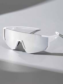 1 Pair Men's Fashion Retro Geometric Pattern Glasses, Perfect Blend Of Geometric Lines And Rugged Texture, Suitable For Street Style, Dating, Parties, Commuting, Beach Vacation, Music Festival, Fits All Face Shapes - Multicolor - View 8