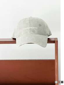 Distressed Polka Dot Print Baseball Cap, Vintage Dad Hat For Women, Large Head Circumference Sun Protection Versatile Baseball Cap, All-Season Student Retro Polka Dot Embroidered Letter Duck Bill Hat, Versatile Face-Slimming Baseball Cap - Multicolor - View 8