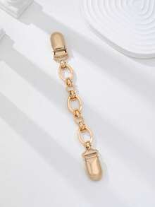1 Pc Gold Sweater Clip, Oval Link Cardigan Cinch Chain For Women Shirt Back Waist Jewelry - Gold - View 4