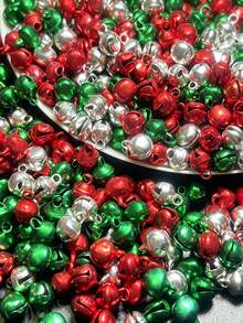 100 Pieces Per Pack Colorful Bell DIY Craft Accessory – Festive Decoration Bells, Multiple Colors Available, Perfect For Christmas Tree, Wreath, Gift Wrapping, Handmade Craft Projects, Metal Material Crisp & Clear Sound, Festive Atmosphere Setup - Multicolor - View 7