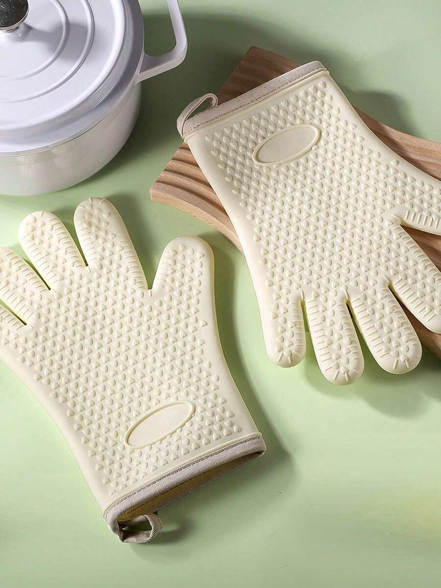 1pc Oven Mitts,Heat Resistant Silicone Anti Scald Oven Gloves,Kitchen Oven Microwave Insulated Gloves,Waterproof Non-Slip,Suitable For Baking,BBQ,Cooking,Essential Kitchen Supplies,Kitchen Gadgets,Kitchen Home Use,Kitchen Accessories,Note: One Glove