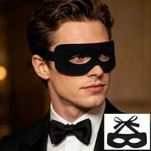 [Daisi Cos] 1/5/10/20 Pcs New Zorro Eye Mask, Black Felt Half Face Zorro Mask, Suitable For Carnival, Masquerade, Theme Party, Performance, Halloween - Multicolor - View 2