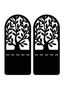1 Pair Black Tree Of Life Desktop Metal Bookends, Office Desk Home Book Stand Gift For Book Lovers, Iron Desk Bookshelf - Multicolor - View 15